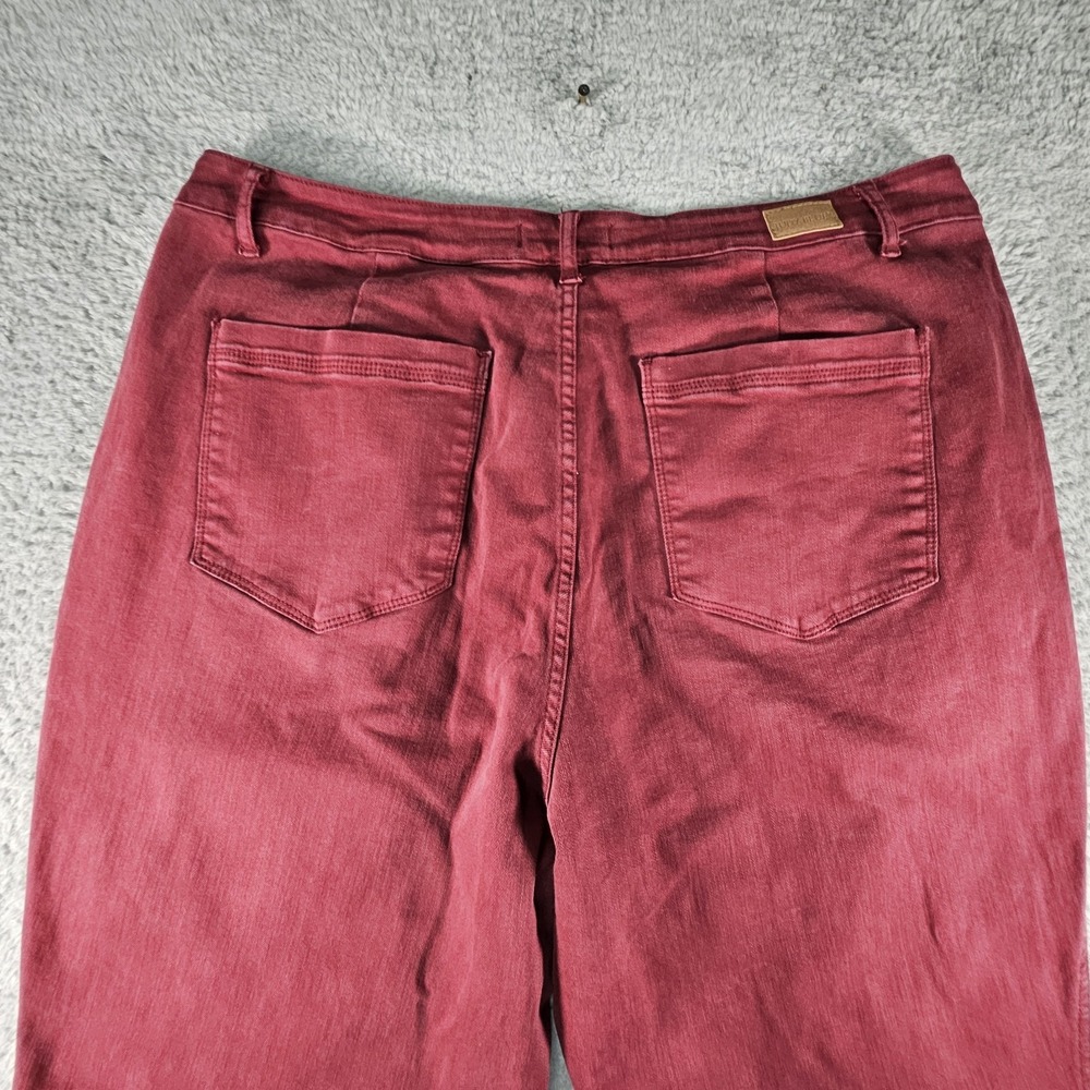Judy Blue High Rise Seam Straight Jeans Womens 24W Burgundy Denim Preppy Casual - Picture 9 of 16